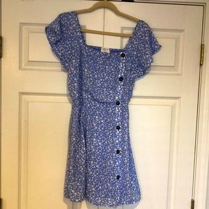 SIENNA SKY blue and white flower dress. Excellent condition!